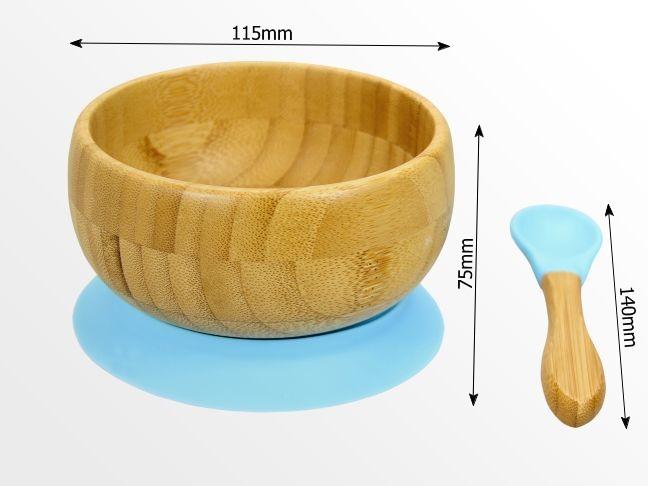 Dimensions of bamboo bowl and spoon