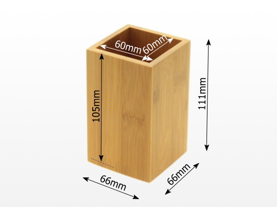 Dimensions of bamboo toothbrush cup