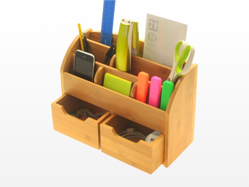 Bamboo Stationery Holder