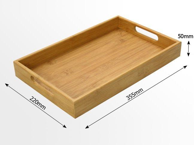 Dimensions of bamboo tray