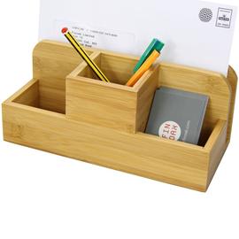 Bamboo Desk Organiser, Stationery Box