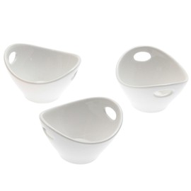 Set of 3 Mini White Bowls (Height 2.5'')