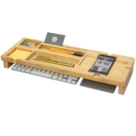 Bamboo Keyboard Top Desk Tidy