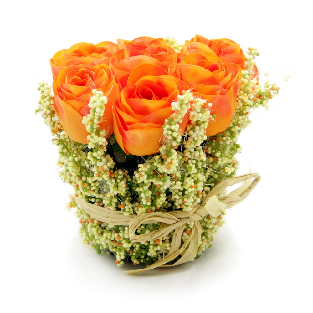 Artificial Orange Roses Bouquet