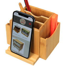 Revolving Desk Organiser with Phone Holder