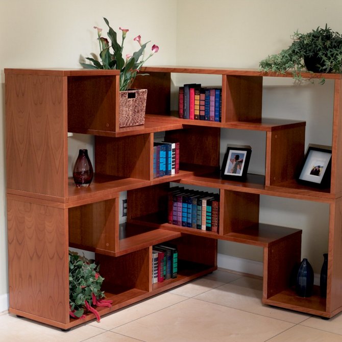 Corner Bookshelf