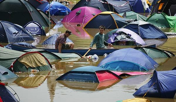 Sea of tents at the Festival