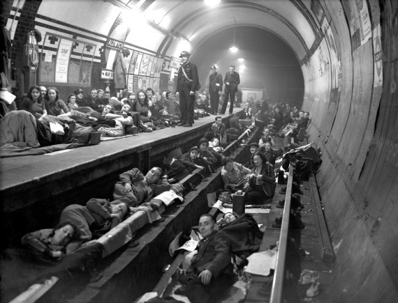 Underground shelter during the Blitz