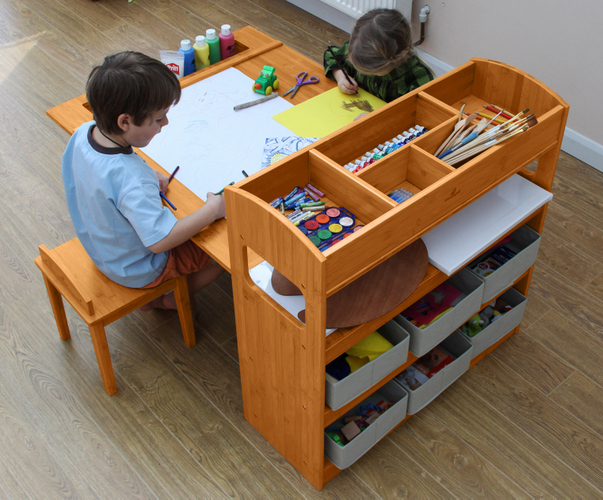 child at desk