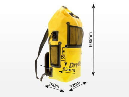 waterproof backpack, yellow travel pack