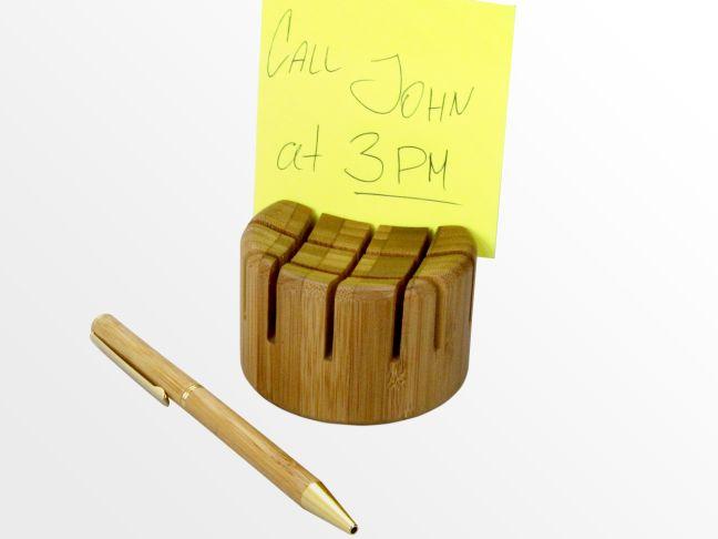 Bamboo note holder