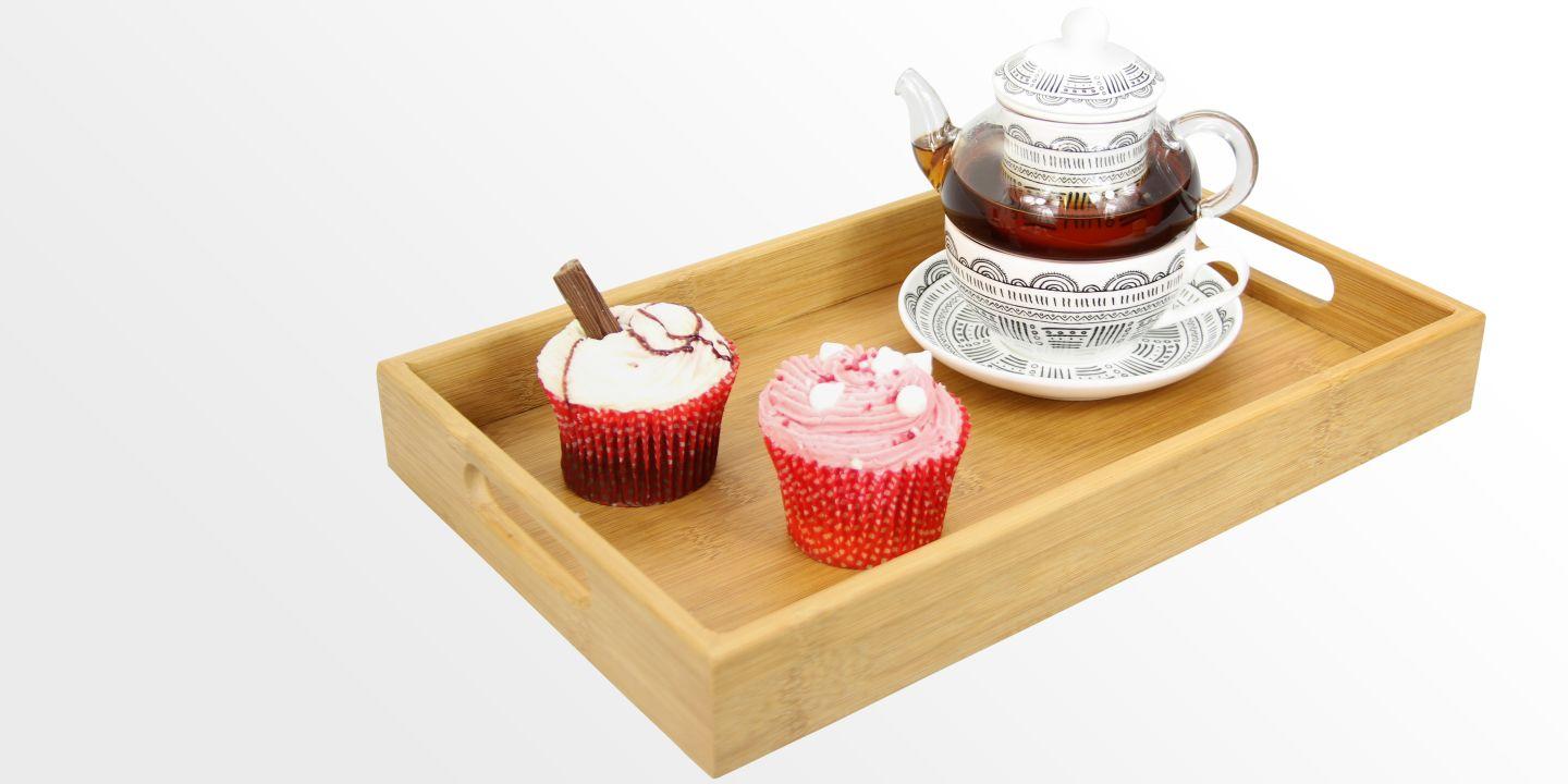 Tea Set with Bamboo Tray