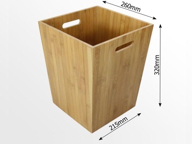 Dimensions of bamboo paper bin