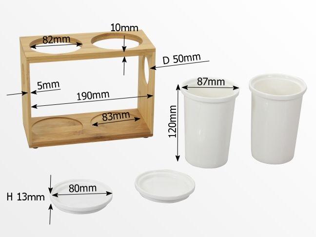 Dimensions of toothbrush holder