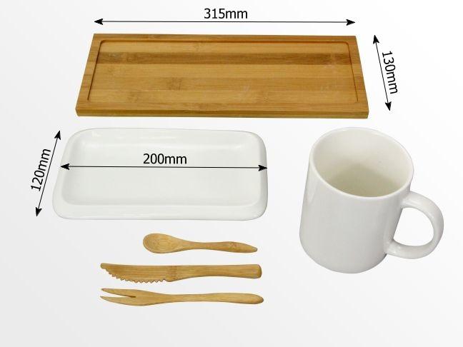 Dimensions of the breakfast set