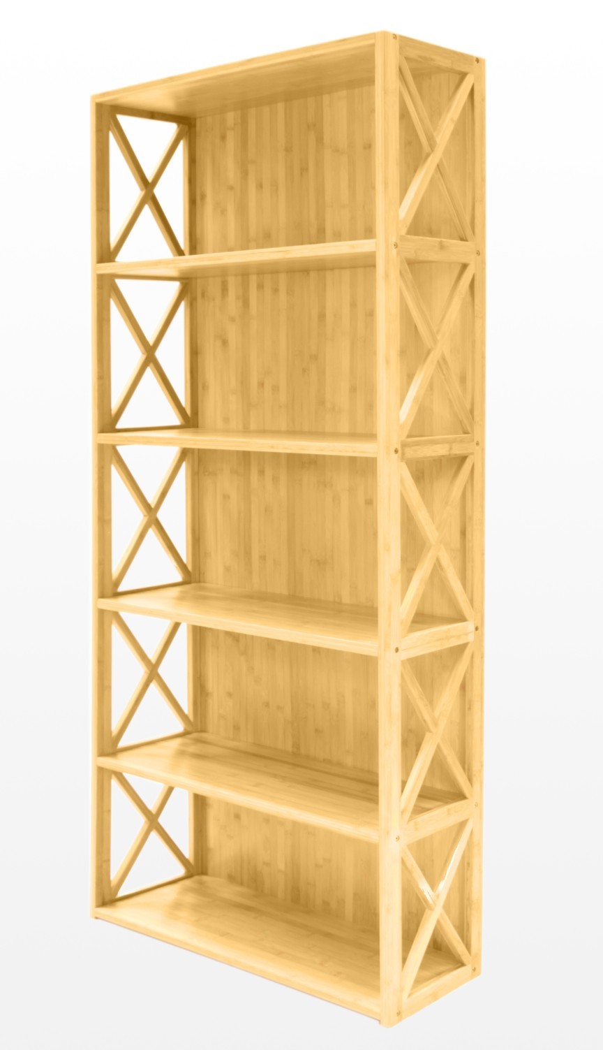 Bookcase, 5 Book Shelves Bamboo Furniture