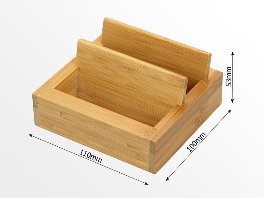Dimensions of bamboo card holder