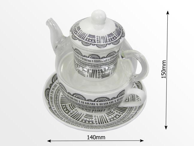 Dimensions of tea set