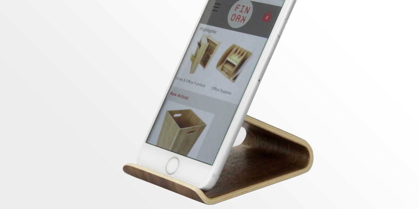 U-Shaped Phone Holder | Bamboo Phone Stand