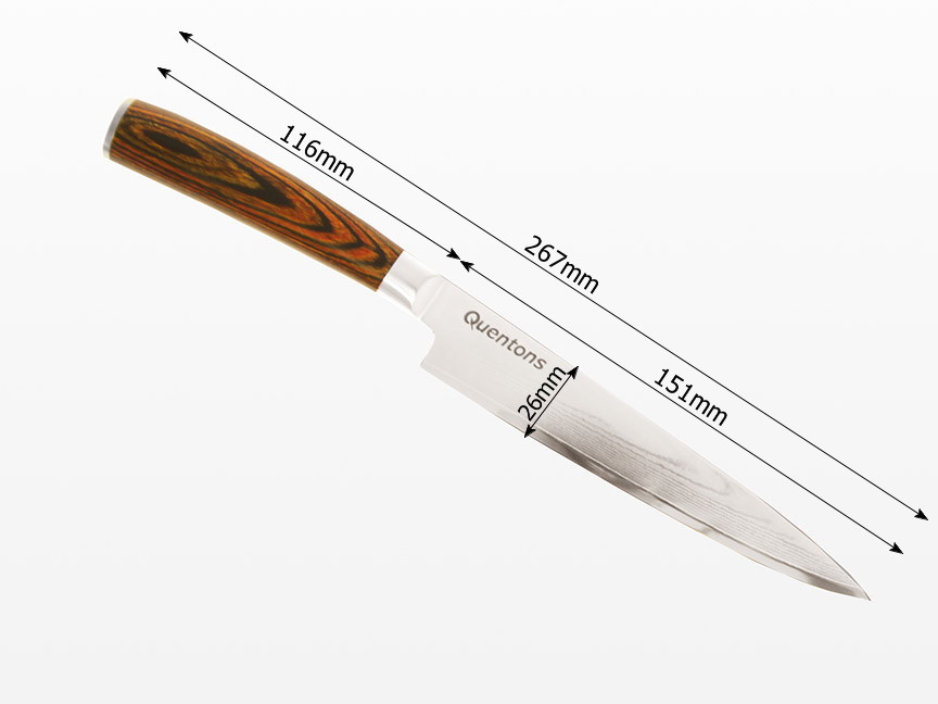 universal knife, damascus blade