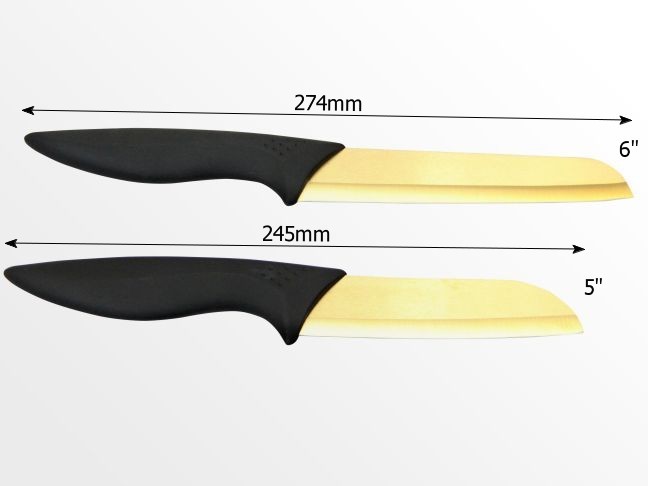 Dimensions of ceramic knives