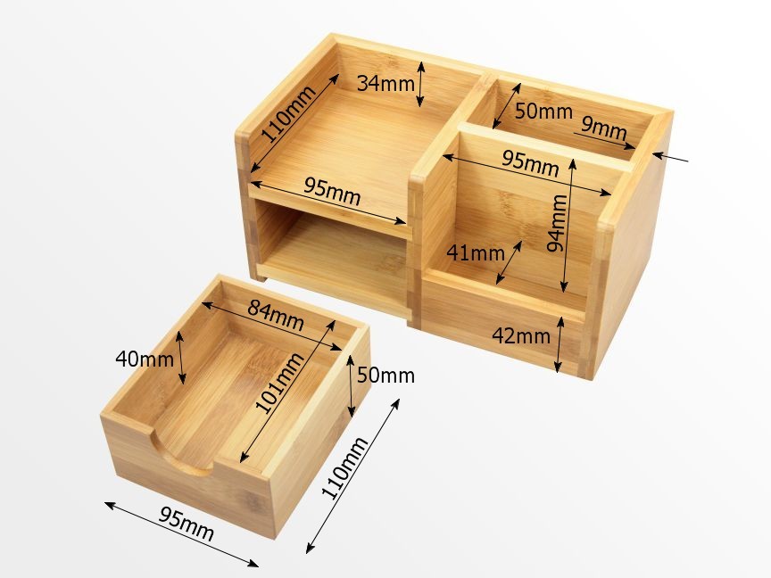 Dimensions of desk organiser