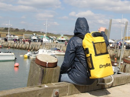 waterproof travel pack, yellow backpack