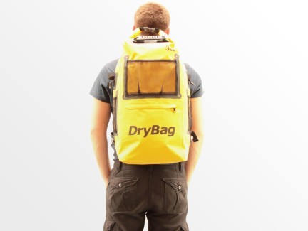 waterproof knapsack, yellow rucksack