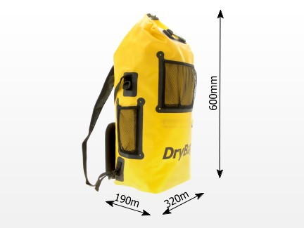 waterproof rucksack, yellow knapsack