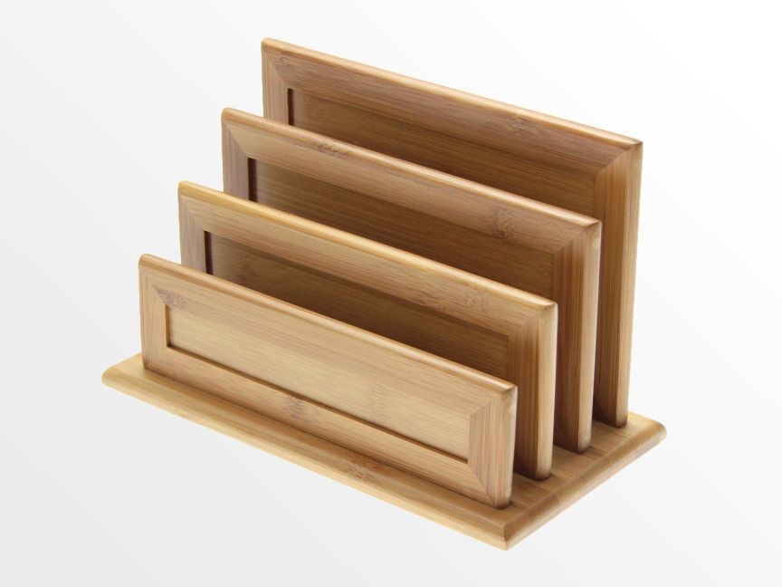 Bamboo 3 Slot Letter Rack