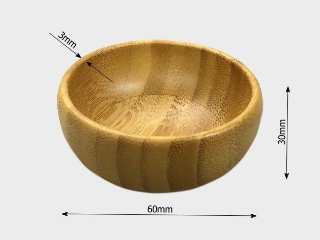 Dimensions of bamboo bowls