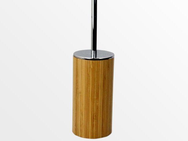 Bamboo toilet brush and holder