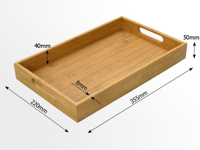 Dimensions of bamboo tray