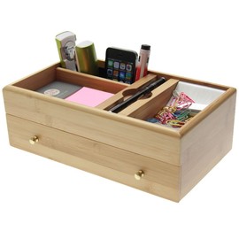 Bamboo Desk Stationery Box